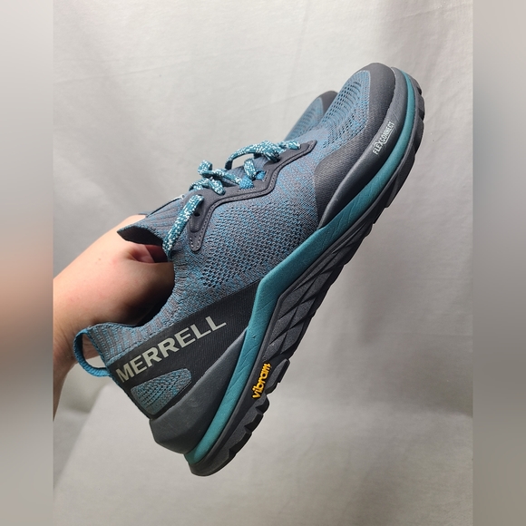 Merrell Running Shoes SAMPLE MENS Mag-9 Dragonfly Blue Vibram SIZE 8 - Picture 7 of 8